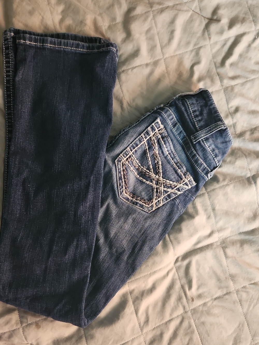 Ariat Women's Indigo Bootcut Jeans with Contrast Pocket Stitching
